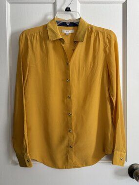 Silk long sleeve button up